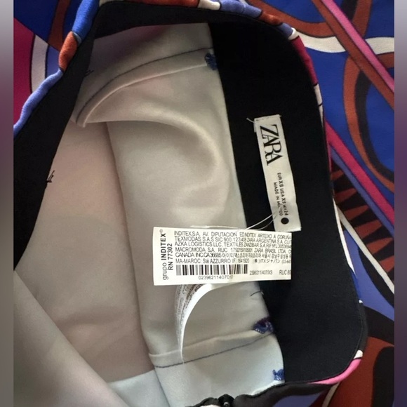 ZARA PRINTED SKIRT WITH DARTS SIZE XS SKIRT PLIERS PRINTED PUCCI Retro - Picture 9 of 9